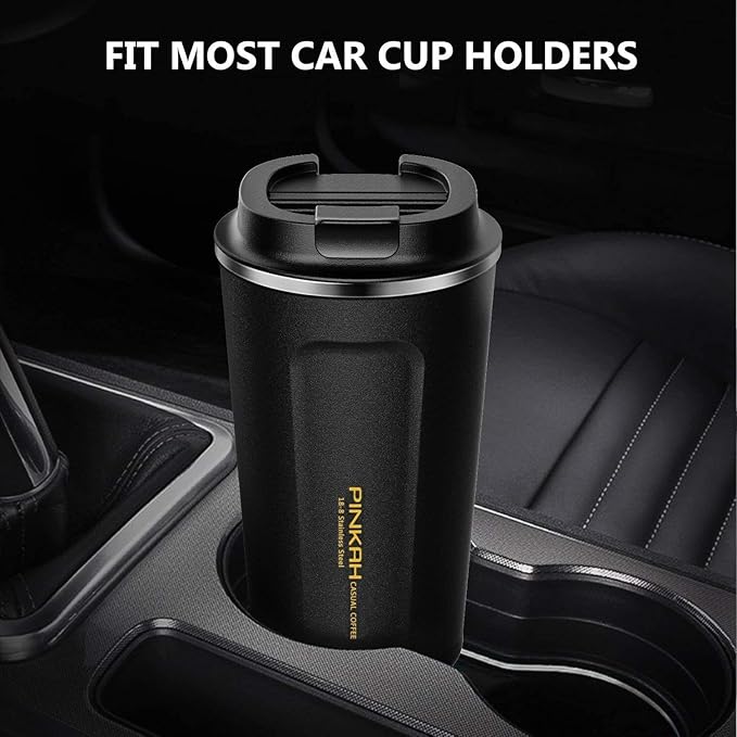 17OZ Vacuum Casual Travel Coffee Mug for Hot/Cold Coffee, Double Walled Stainless Steel Insulated Coffee Tumbler, Thermal Coffee Cup for Home Office