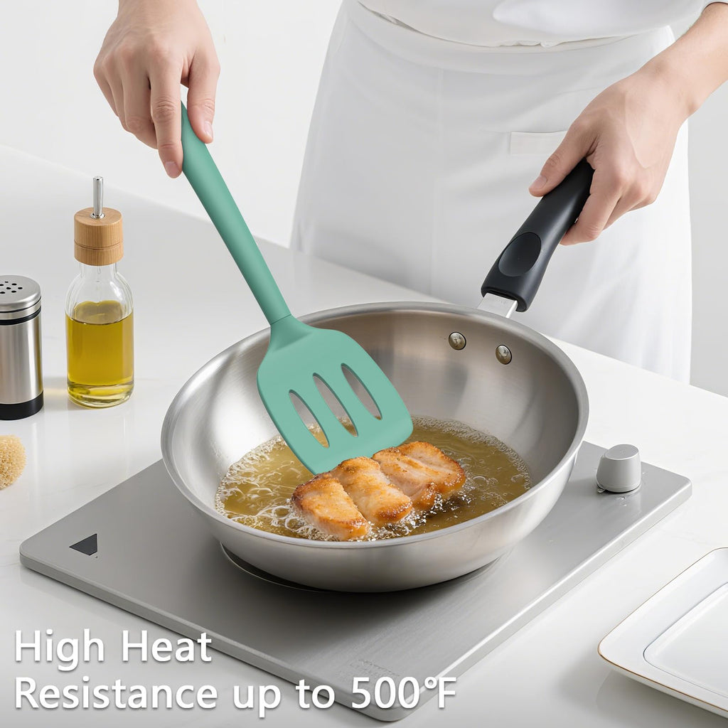 Coukre 3 Pack Silicone Spatula Set, Heat Resistant to 500°F, BPA-Free