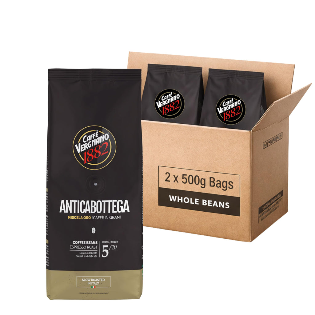 Caffe Vergnano Whole Bean Coffee, Espresso Beans, Antica Bottega