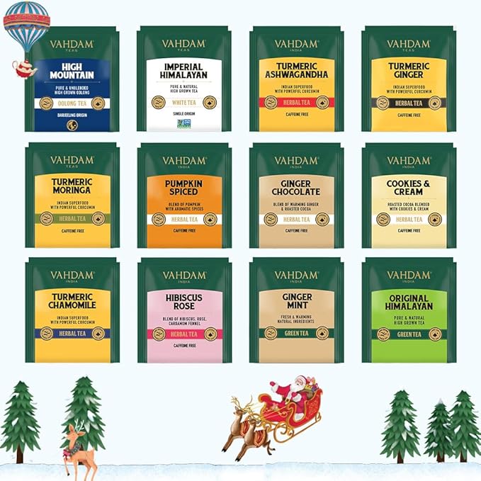 Limited Edition - Advent Calendar 2025 Tea Bags Folding Gift Set | 24 Unique Flavors - Holiday Gift Box | Christmas Advent Calendar 2025 for Adults, Advent Calendar 2025 Adult Women and Men | VAHDAM