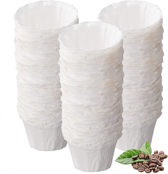 Disposable Paper Coffee Filters, Paper Filters for Keurig Single Brewer Reusable Cups, K-cup Coffee Pods, Fits All Brands Reusable K Cups (300)…