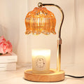 Funistree Flower Candle Warmer Lamp with Timer, Dimmable Candle Lamp Warmer, Christmas Birthday Gifts for Women Mom Her, Housewarming Home Decor, Lotus Wax Warmer for Yankee Candles - Warm Amber