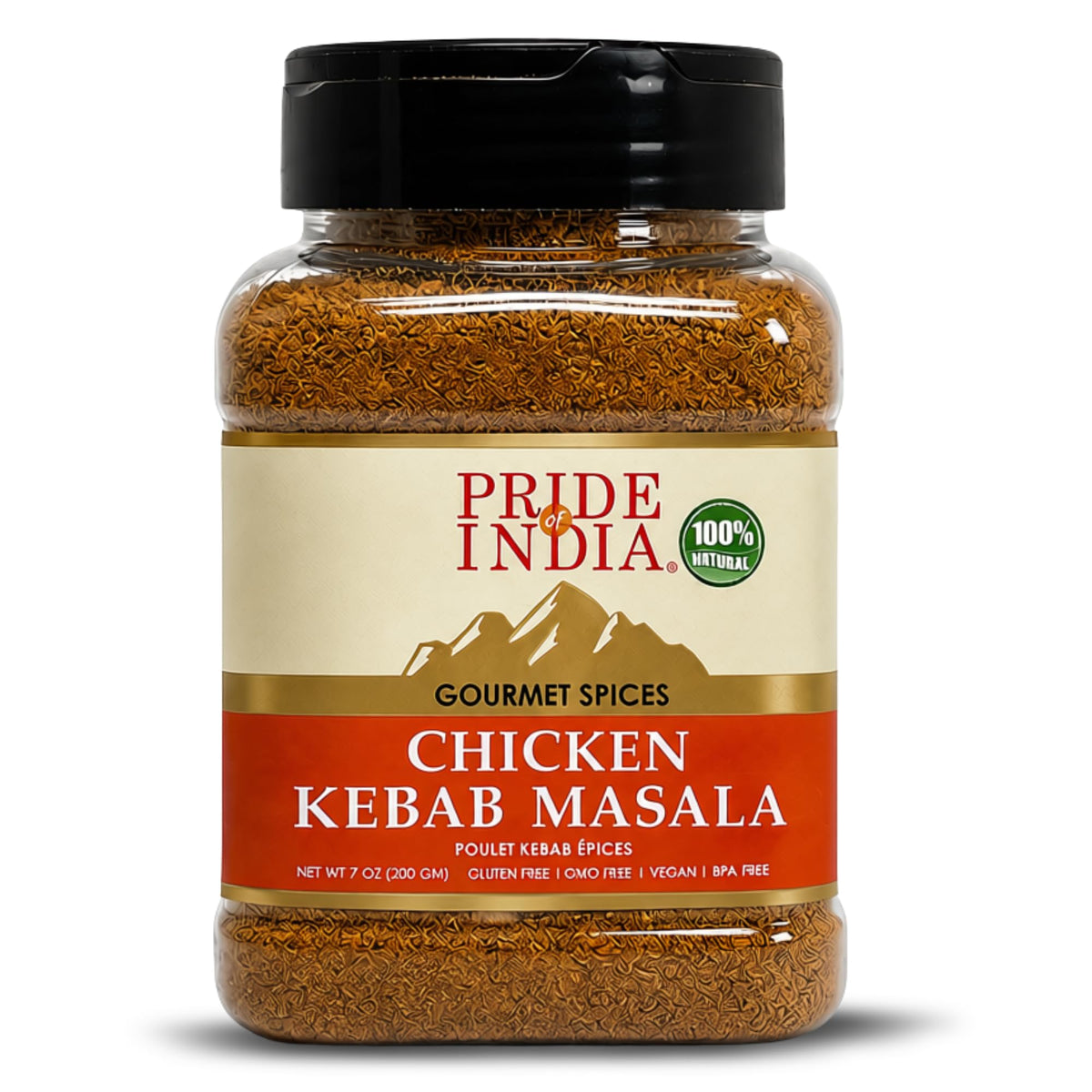 Pride Of India Chaat Masala Powder, 10.5 oz | Authentic Indian Chat Masala Seasoning | Tangy & Savory Spice Blend for Fruits, Salads, Snacks, Drinks & Curries | Dual-Sifter Jar