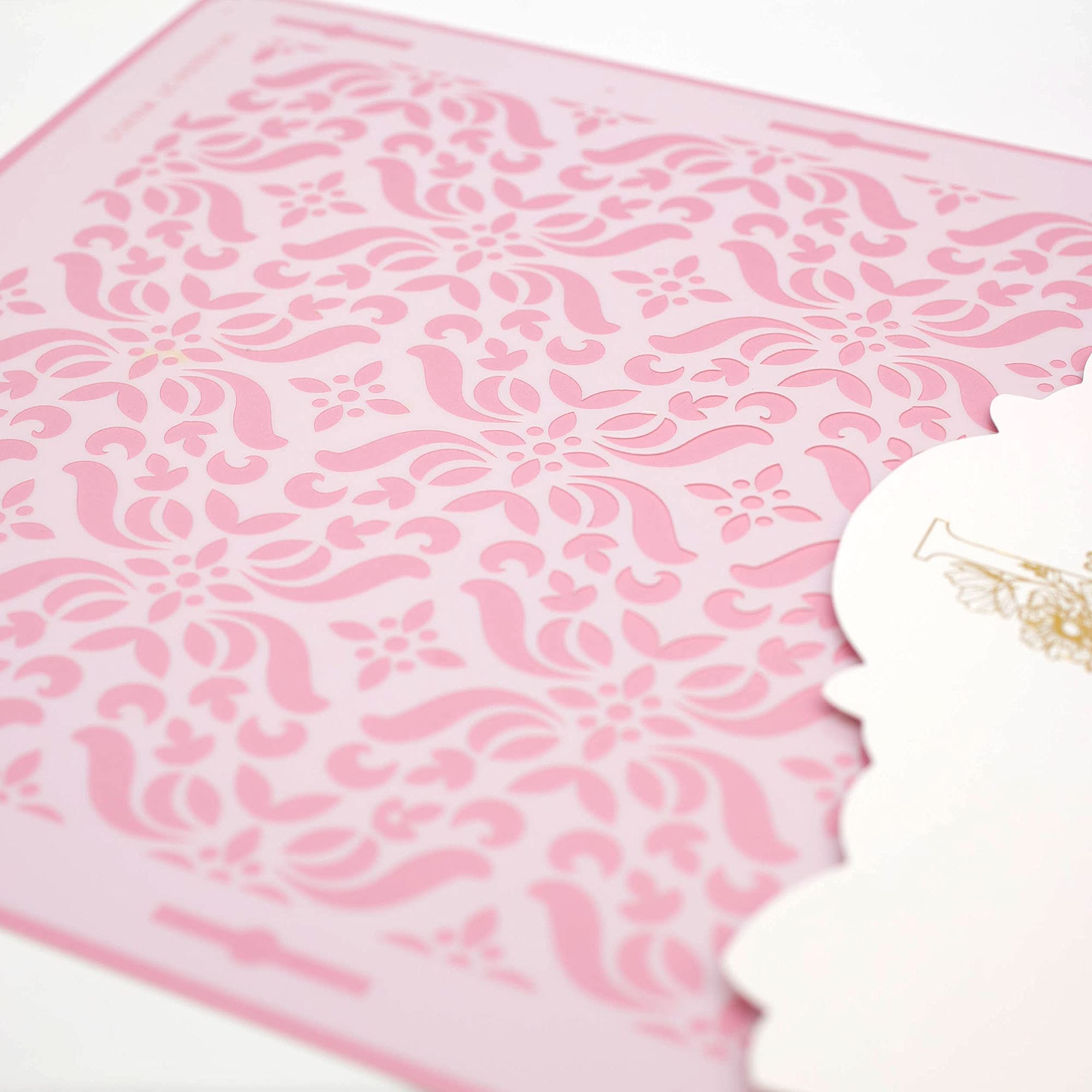 Lacupella Cake Decorating Stencil for Tall Buttercream Cake, Royal Icing, Ganache, Paint, Airbrush (Lorna)