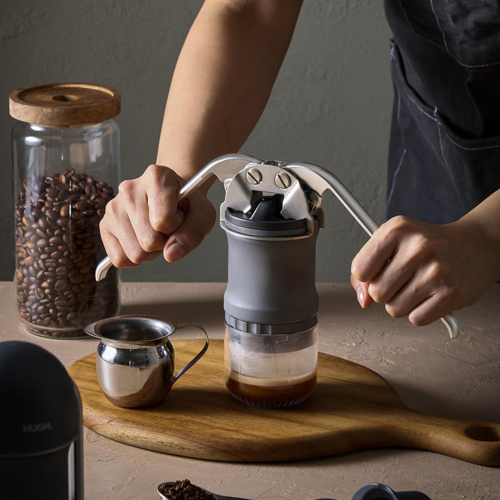 LEVERPRESSO V4 Manual Espresso Machine – Portable Lever Espresso Maker with Pressurized 51mm Basket | Electricity-Free | 590g Lightweight | Beginner Friendly | Travel, Camping & Home | Made in Korea