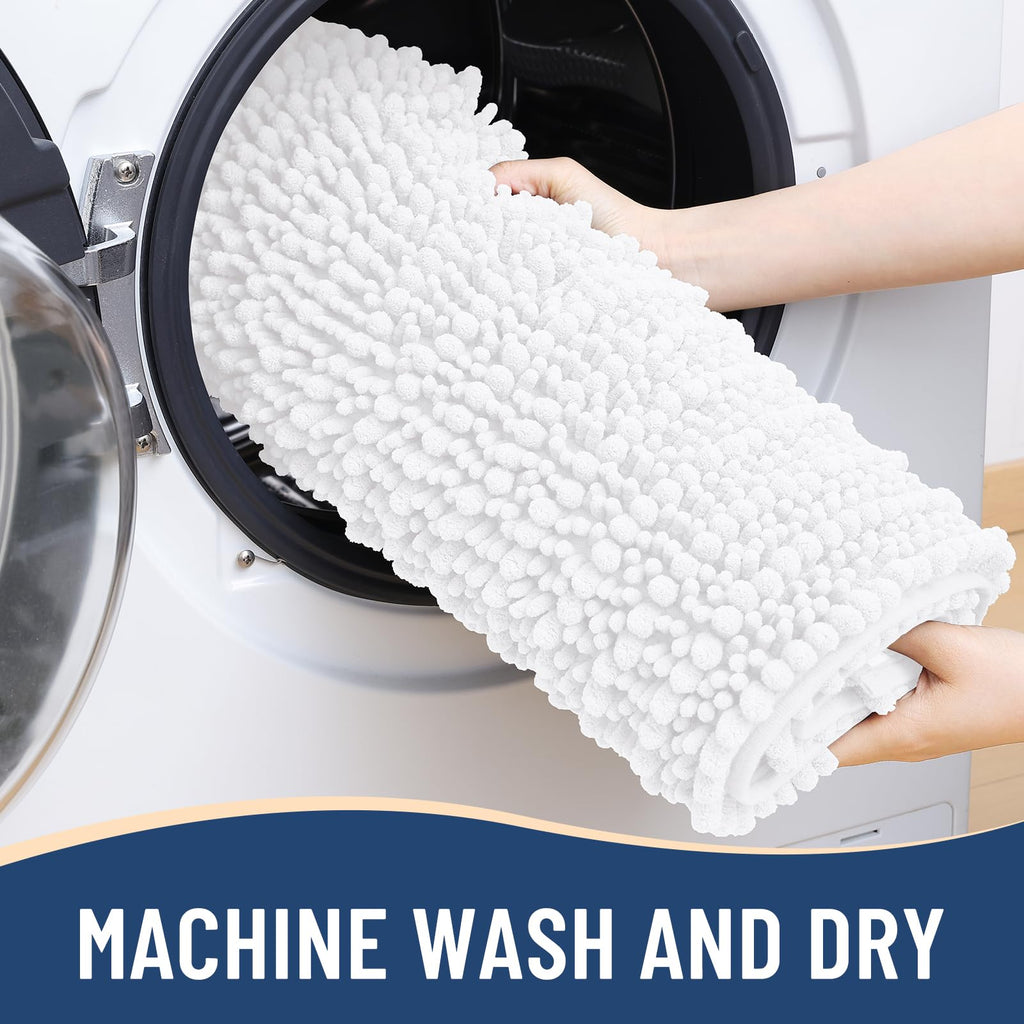 Arotive Bathroom Rugs Mat 40x24, Soft Absorbent Chenille Shaggy Bath Mat