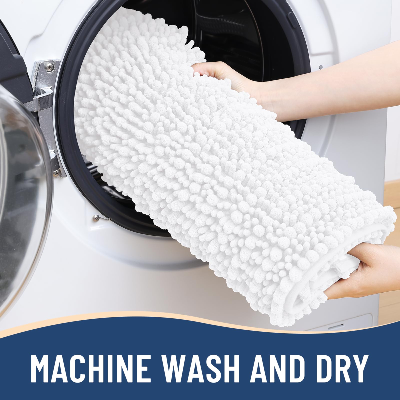 Arotive Bathroom Rugs Mat 40x24, Soft Absorbent Chenille Shaggy Bath Mat