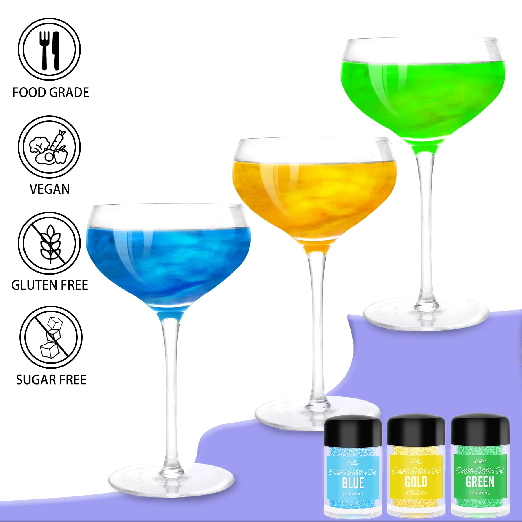 Edible Glitter - 30g Edible Luster Dust Metallic Food Grade Coloring Glitter for Drinks, Cake Decorating, Baking - Edible Dust Powder Shimmer Sprinkle Powder for Icing, Cocktail, Wine, Candy (Red)