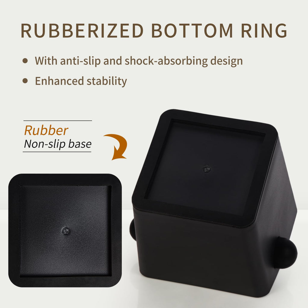 IAOSEN Espresso Knock Box Square High Side Wall Splash Prevention Design Knock Box Shock Absorbing Non Slip Knock Box Espresso With Removable Knock Bar Espresso Accessories for Home/Office