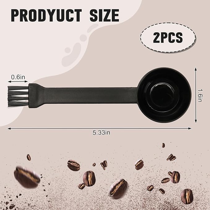 Coffee Spoon With Espresso Grinder Brush 2 in 1 Brush for Cuisinart DBM-8P1