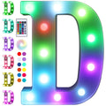 Foaky LED Letter Lights Sign Marquee Light Up Letters Sign for Night Light Wedding/Birthday Party Battery Powered Christmas Lamp Home Bar Decoration(D)