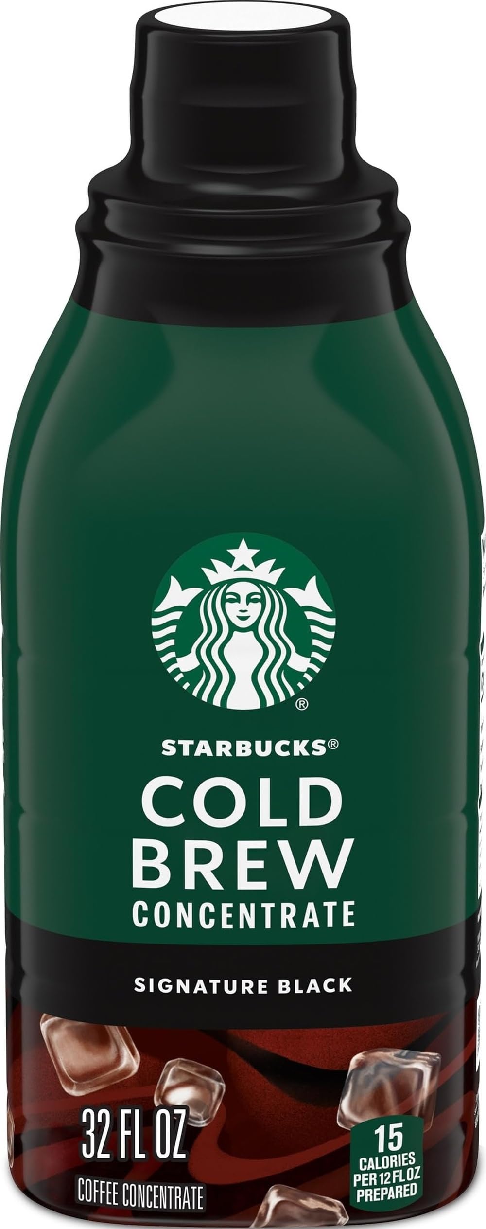 Starbucks Cold Brew Coffee Concentrate Signature Black, 32 fl oz Bottle