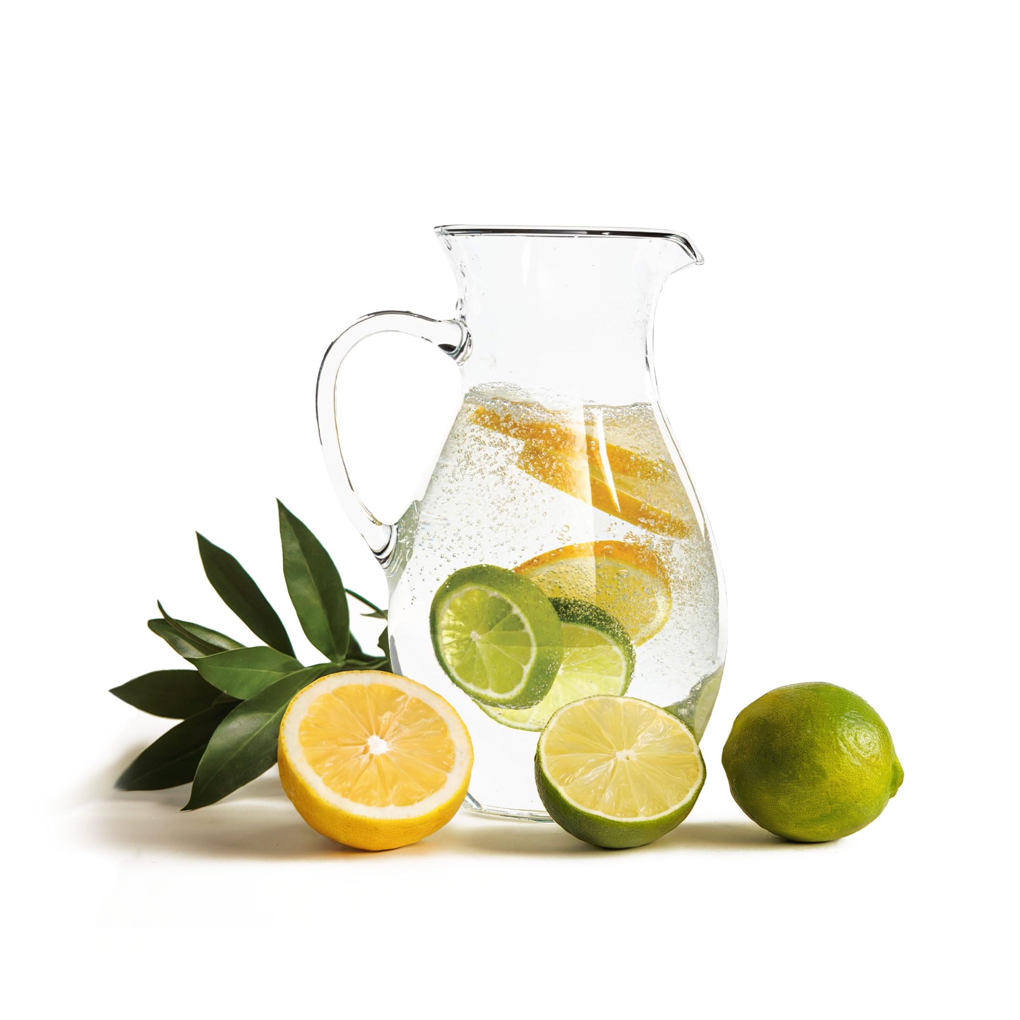 Simax Small 16 Ounce Borosilicate Glass Pitcher with Handle - Montessori Kids Pitcher with Spout for Orange Juice, Milk, Tea