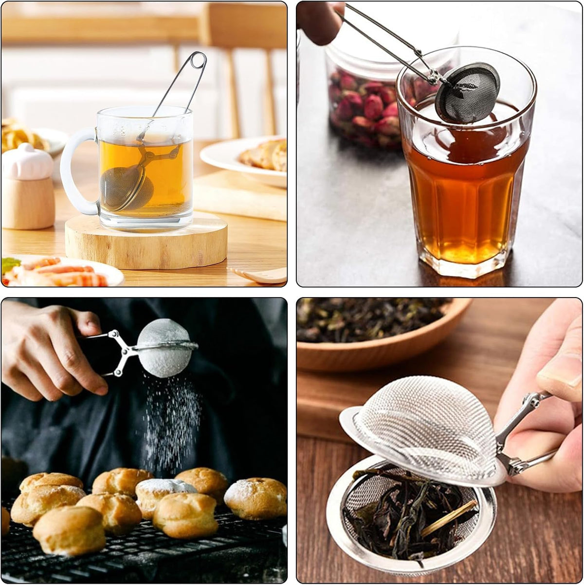 Voittozege Premium Stainless Steel Tea Infuser 20 Pcs Snap Ball Filter