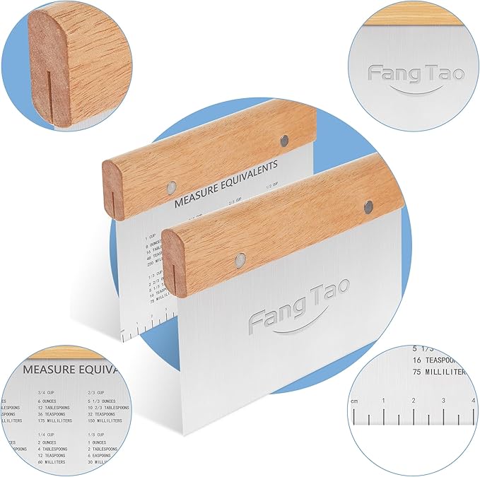 Bench Knife, Bench Scraper, Dough Scraper, Pastry Scraper, Pizza and Dough Scraper Multi-Functional Scraper/chredder, Pizza Knife Food Chopper Baking Supplies Kitchen Scraper