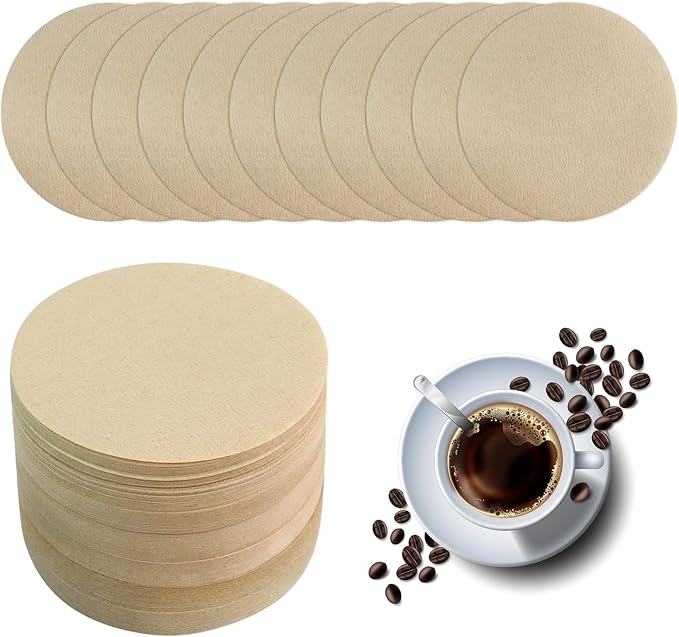 AUUTI 400 Pack Of Natural, Unbleached Disposable Coffee Filter Discs