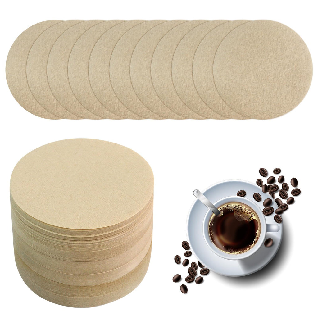 AUUTI 400 Pack Of Natural, Unbleached Disposable Coffee Filter Discs