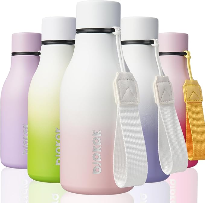 BJPKPK 18oz Insulated Water Bottle, Stainless Steel Bottle with Carry Strap