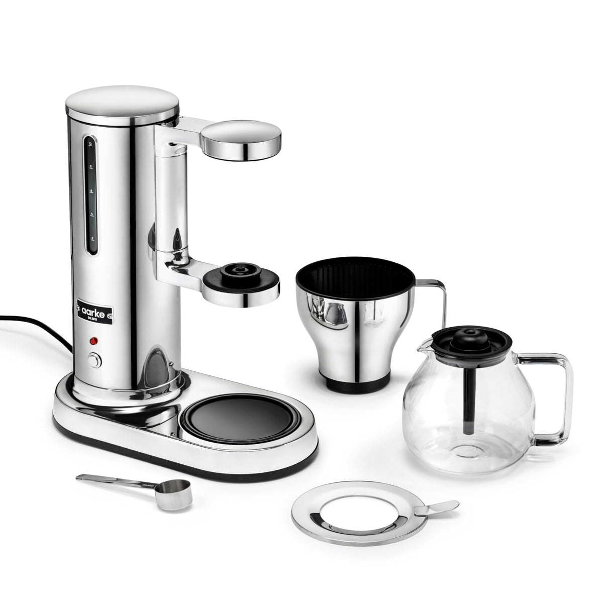 aarke Drip Coffee Maker with 42oz Glass Carafe, Stainless Steel
