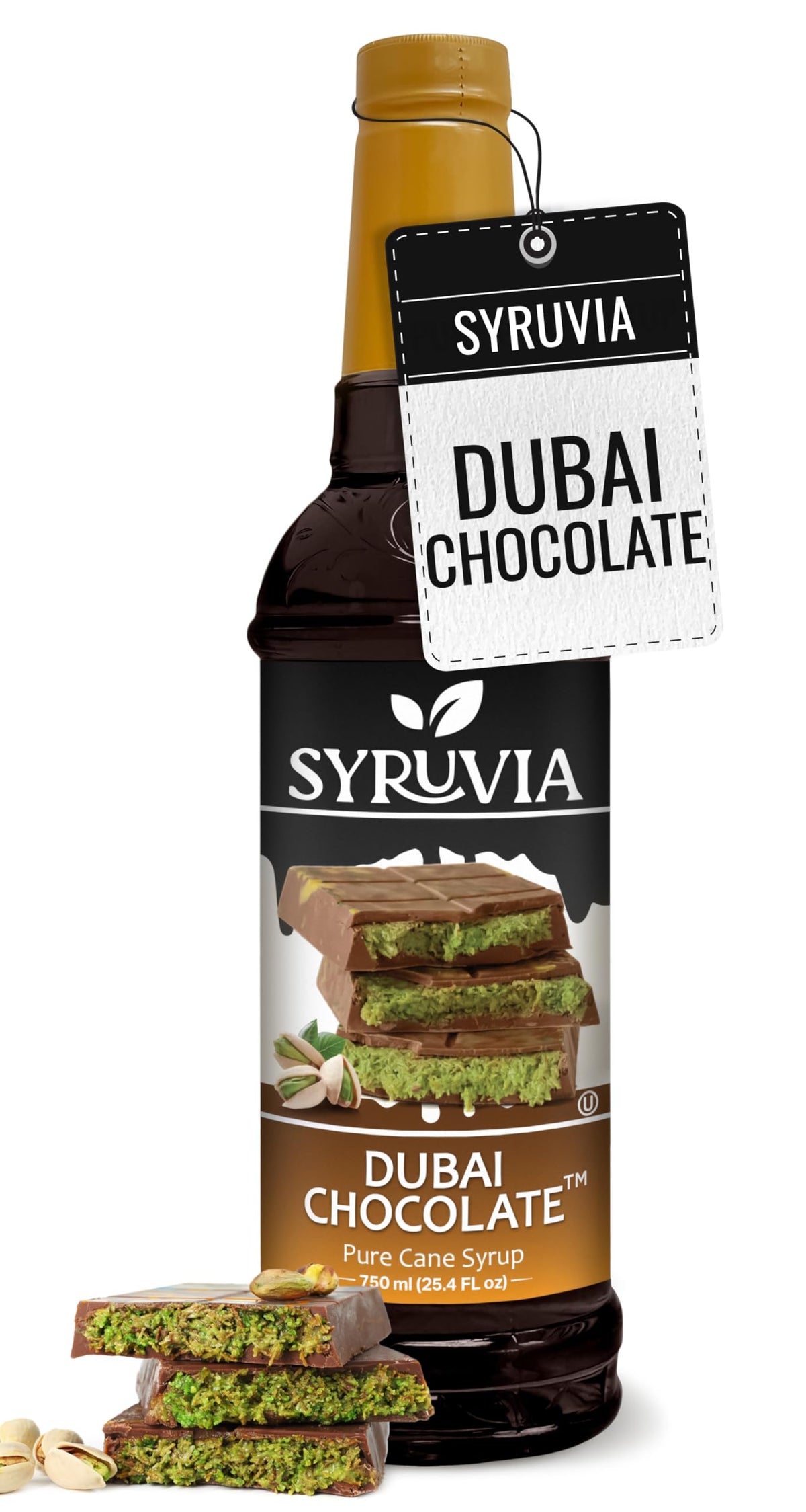Syruvia Coffee Syrup, Peppermint Flavored Syrup for Drinks, Lattes, and Desserts – 25.4 fl oz