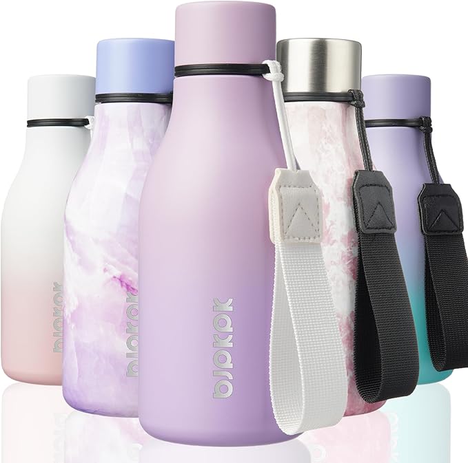 BJPKPK 18oz Insulated Water Bottle, Stainless Steel Bottle with Carry Strap
