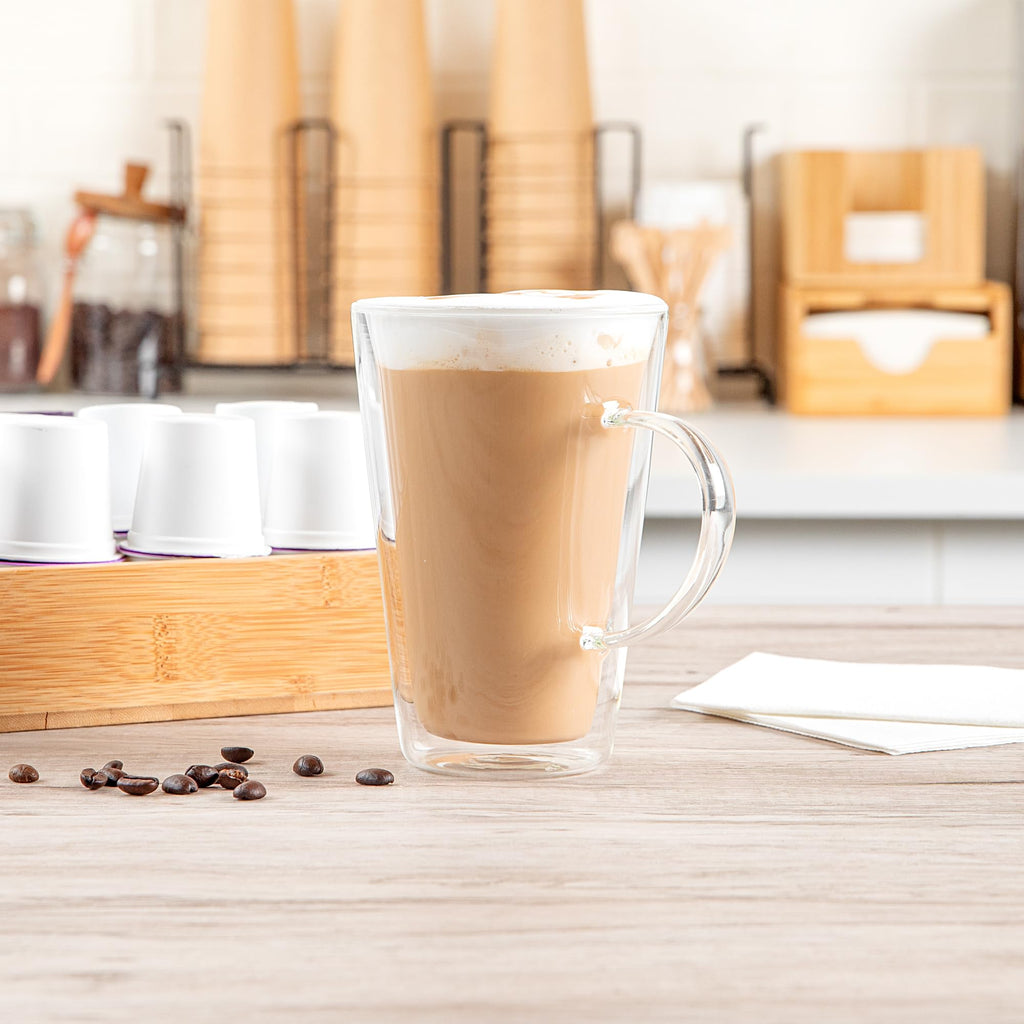 Restaurantware 14 oz Professional Glass Mug, 2 Pack