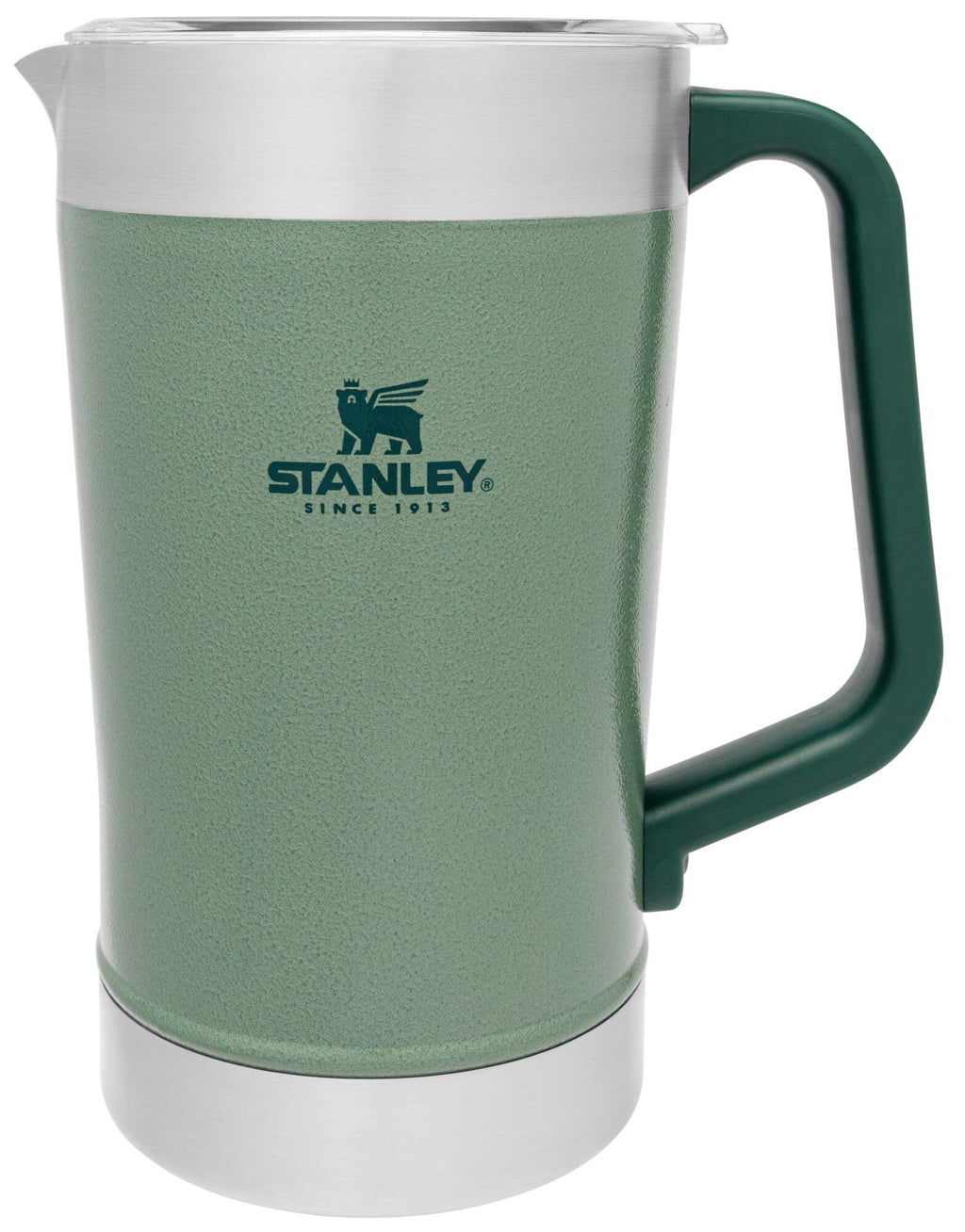 Stanley Stay-Chill Pitcher 64 oz | Cold Water, Beer, and Drink Pitcher with Lid | Large Capacity Durable Beverage Container with Handle | Insulated Stainless Steel | BPA-Free | Hammertone Green