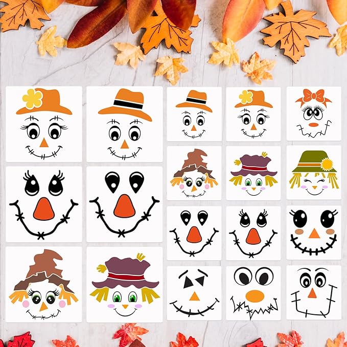 Pumpkin Face Stencils for Painting Halloween Stencils Ghost Face Stencil