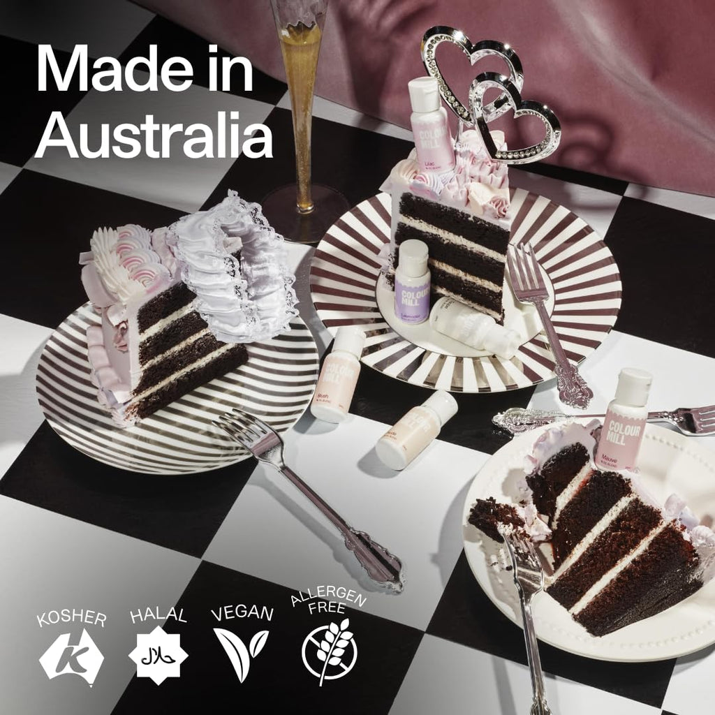 Colour Mill Oil Blend Food Coloring, Bridal Pack - 20 Milliliters Each of 6 Colors: Blush, Lavender, Lilac, Mauve, Nude and Taupe