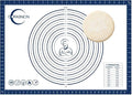 Large Silicone Pastry Mat for Rolling Dough Non Slip Non Stick Silicone Mats for Kitchen Counter 28x20"Blue