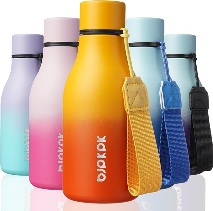BJPKPK 18oz Insulated Water Bottle, Stainless Steel Bottle with Carry Strap