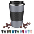DUBUXW Insulated Coffee Tumblers with Flip Lid 12oz / 17oz, Stainless Steel Coffee Mug Leak Proof, Vacuum Insulated Coffee Mug Reusable Cup, Keeps Cold and Hot for Coffee Tea