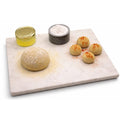 KC KULLICRAFT Marble Cheese & Pastry Cutting Board, 16 x 12 Inch, White