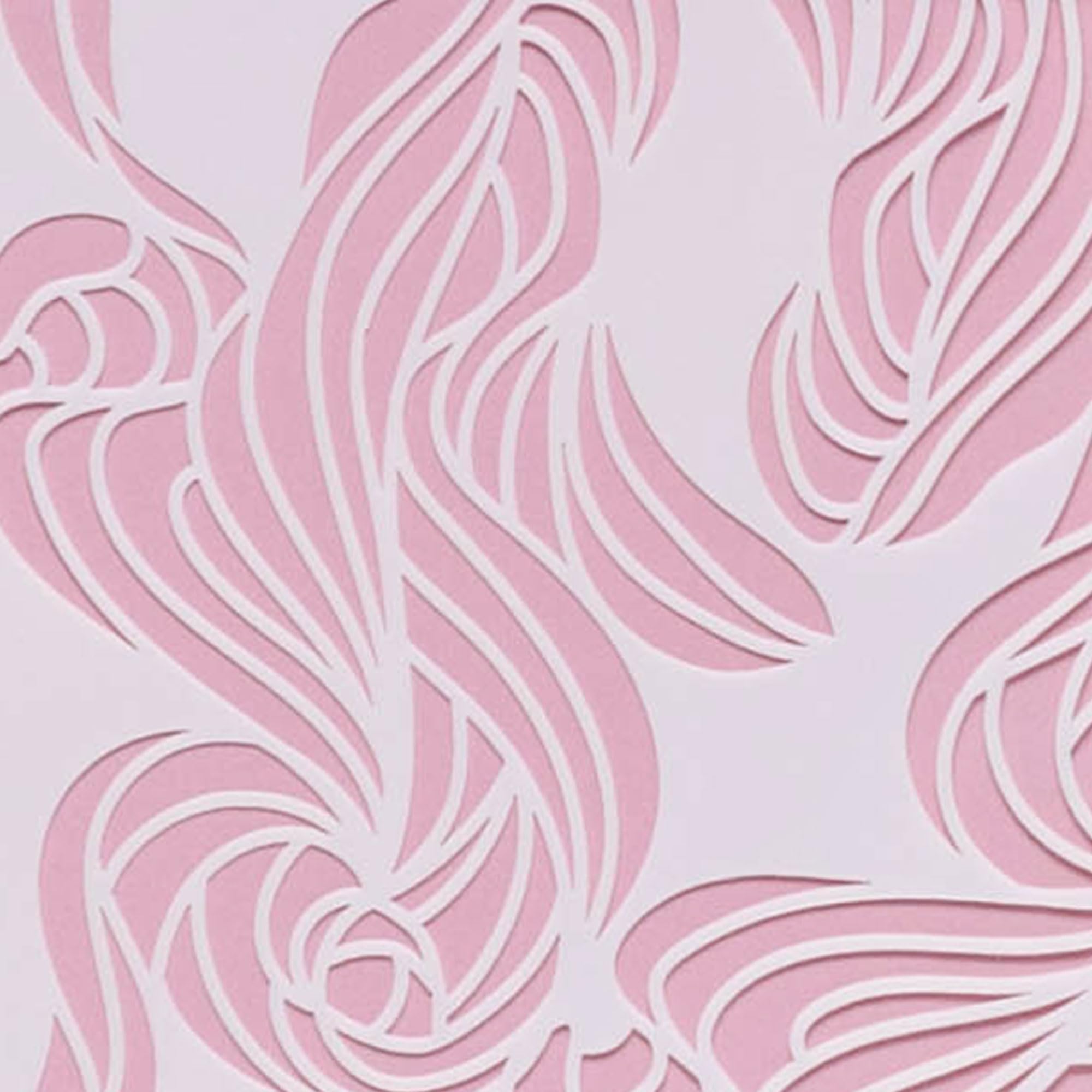 Lacupella Cake Stencil - Seamless Delicate Pattern for Decorating Tall Double Barrel Cake to Use with Buttercream, Royal Icing, Ganache, Paint, Airbrush (Riya)