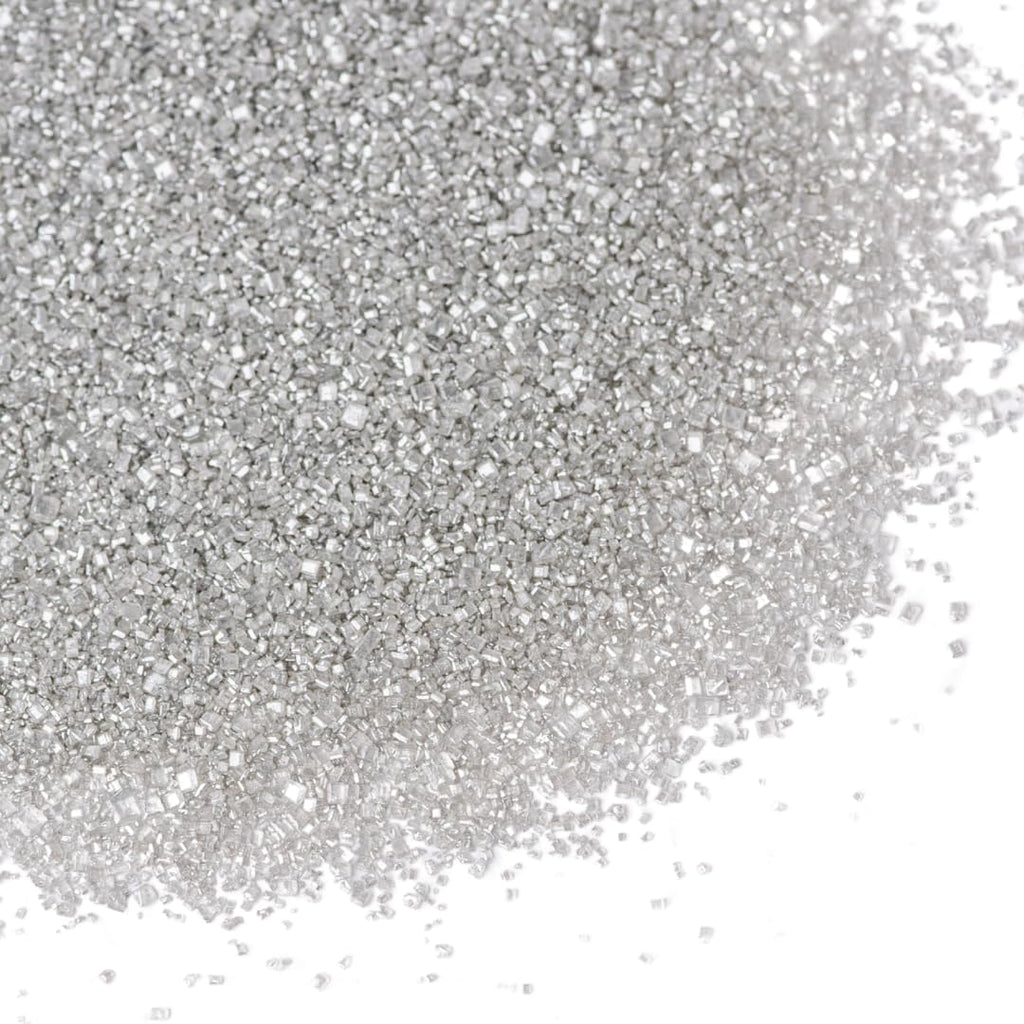 Sweets Indeed Silver Decorating Sugar – Metallic Silver Sanding Sugar Crystals for Baking & Decorating Cupcakes, Cookies, Cakes & Desserts – Wedding, Holiday & Party Topping – 5.11 ounces