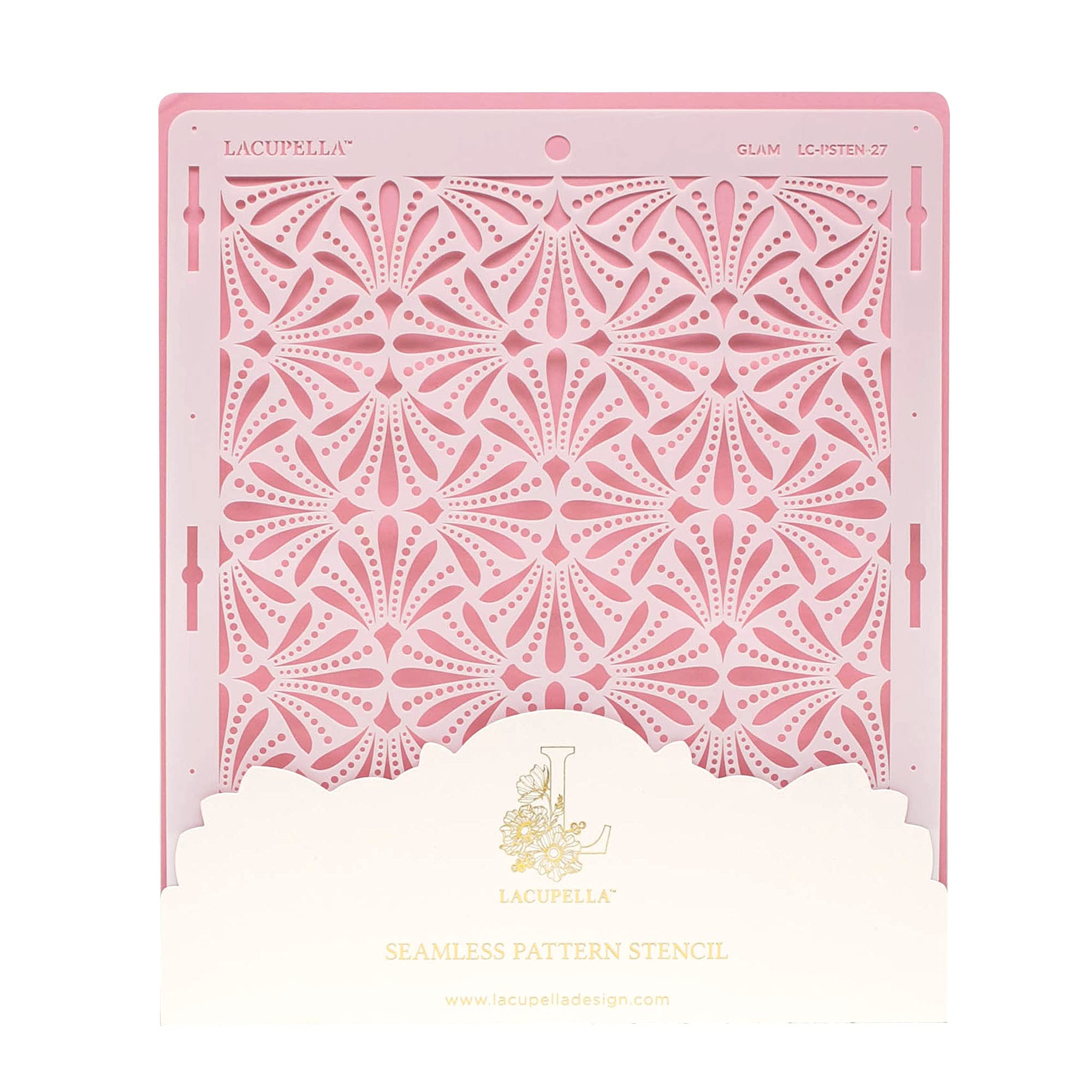 Lacupella Cake Decorating Stencil for Tall Buttercream Cake, Royal Icing, Ganache, Paint, Airbrush (Glam)
