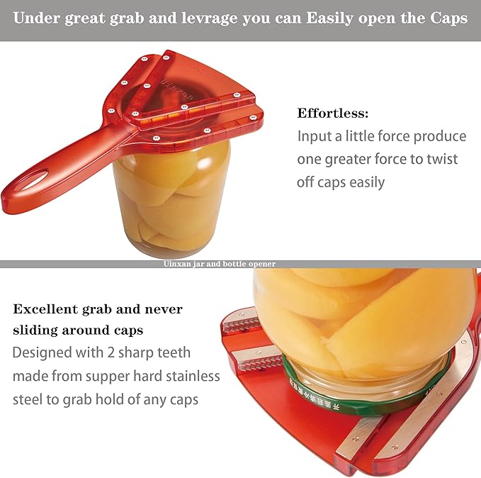 Jar Opener for Weak Hand & Seniors with Arthritis,Easy Twist Off Bottle Caps,Patent | Unique Kitchen Gadgets, Christmas Gifts for Elderly/Women/Men (Pink)