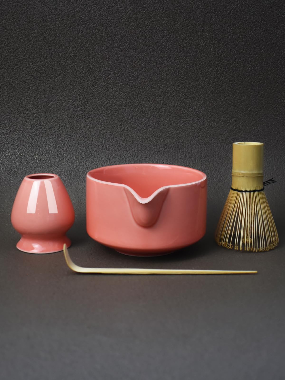 Artcome Premium Matcha Tool Set Pink, Includes Matcha Bowl, Whisk, Whisk Holder, Tea Scoop & Manual