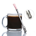 JoGo - The Original Coffee and Tea Brewing Straw - Portable Coffee Maker - Stainless Steel Single Serve Strainer - Filter Function for Hot & Cold Brew - Yerba Mate Straw for Loose Leaf Teas & Coffee