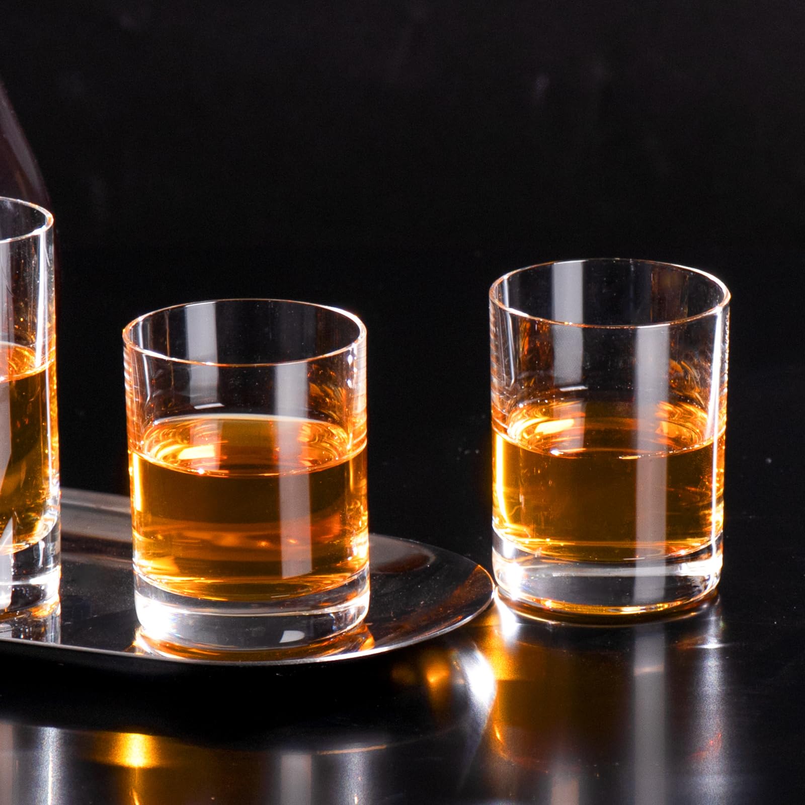 KAMMAK Shot Glasses Set of 2, Clear Espresso Shot Glass with Heavy Base