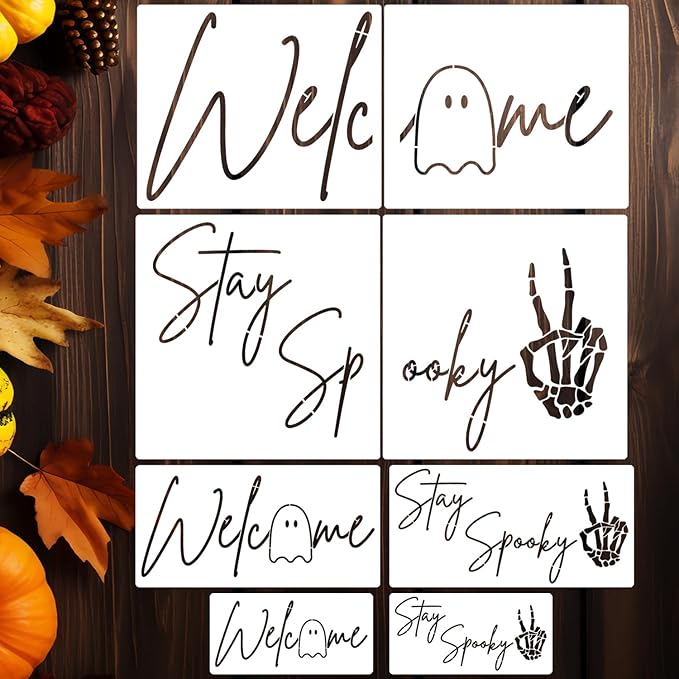 Halloween Stencils for Crafts Reusable Halloween Stencils for Door Mats