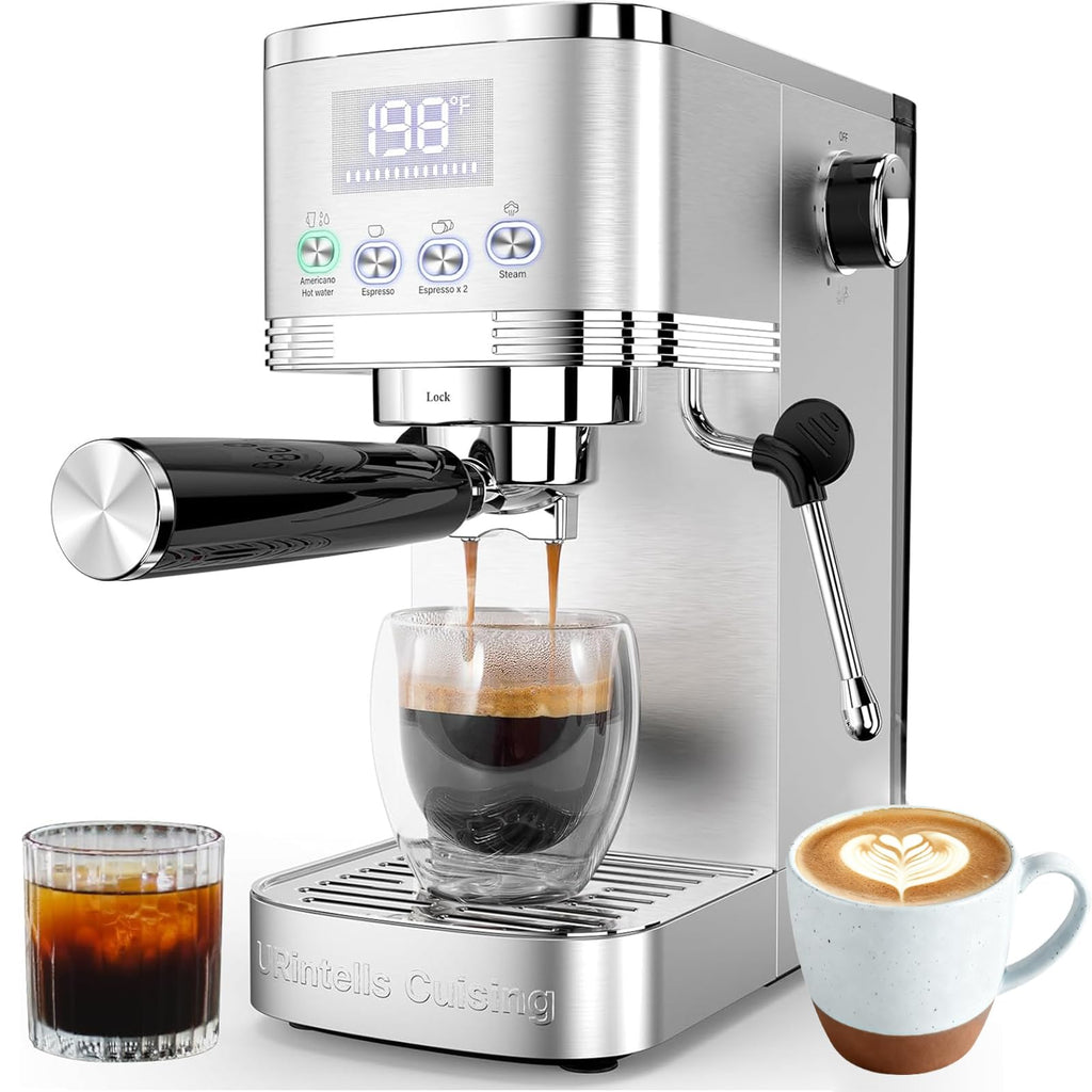 URintells Cuising Espresso Machine with Adjustable Extraction Temperature