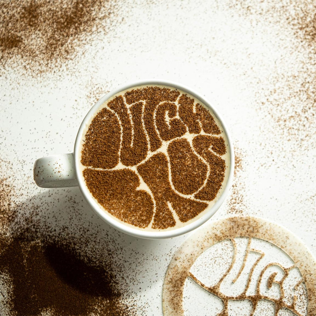 Stencil Stop Custom Coffee Stencil - Customizable for Business Logos, Faces, Images - 14 Mil Mylar Plastic (3 x 3 inches - 5 Pack)