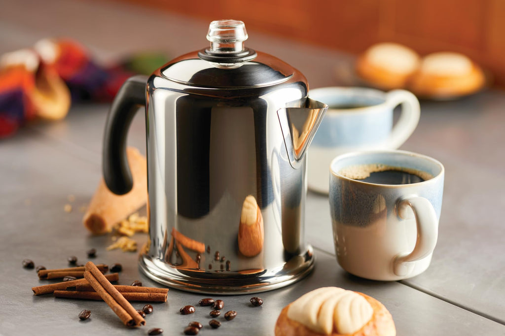 Farberware Classic Stainless Steel Yosemite Coffee Percolator, 8-Cup