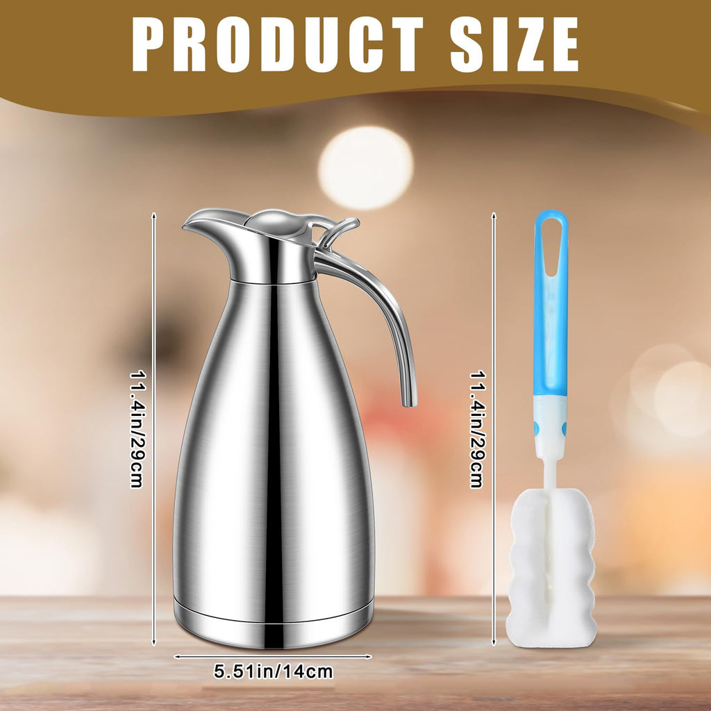 Uiifan 2 Pcs 68oz Thermal Coffee Carafe for Keeping Hot/Cold
