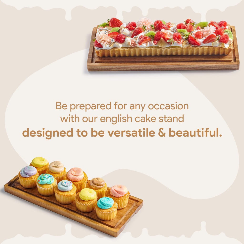 HOMESPHERE Cake Display with Lid, Rectangle Cake Stand, Cookie Display