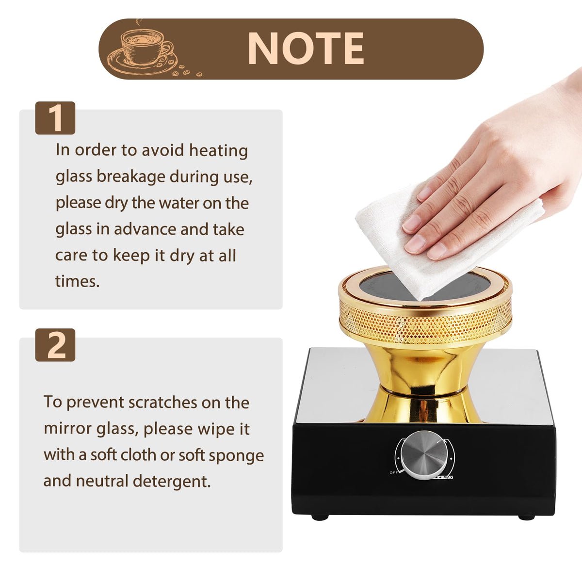 YUCHENGTECH Halogen Beam Heater Burner Smart Siphon Beam Heater for Hario Yama Syphon Coffee Maker (Upgrade 110-120V) (110V)
