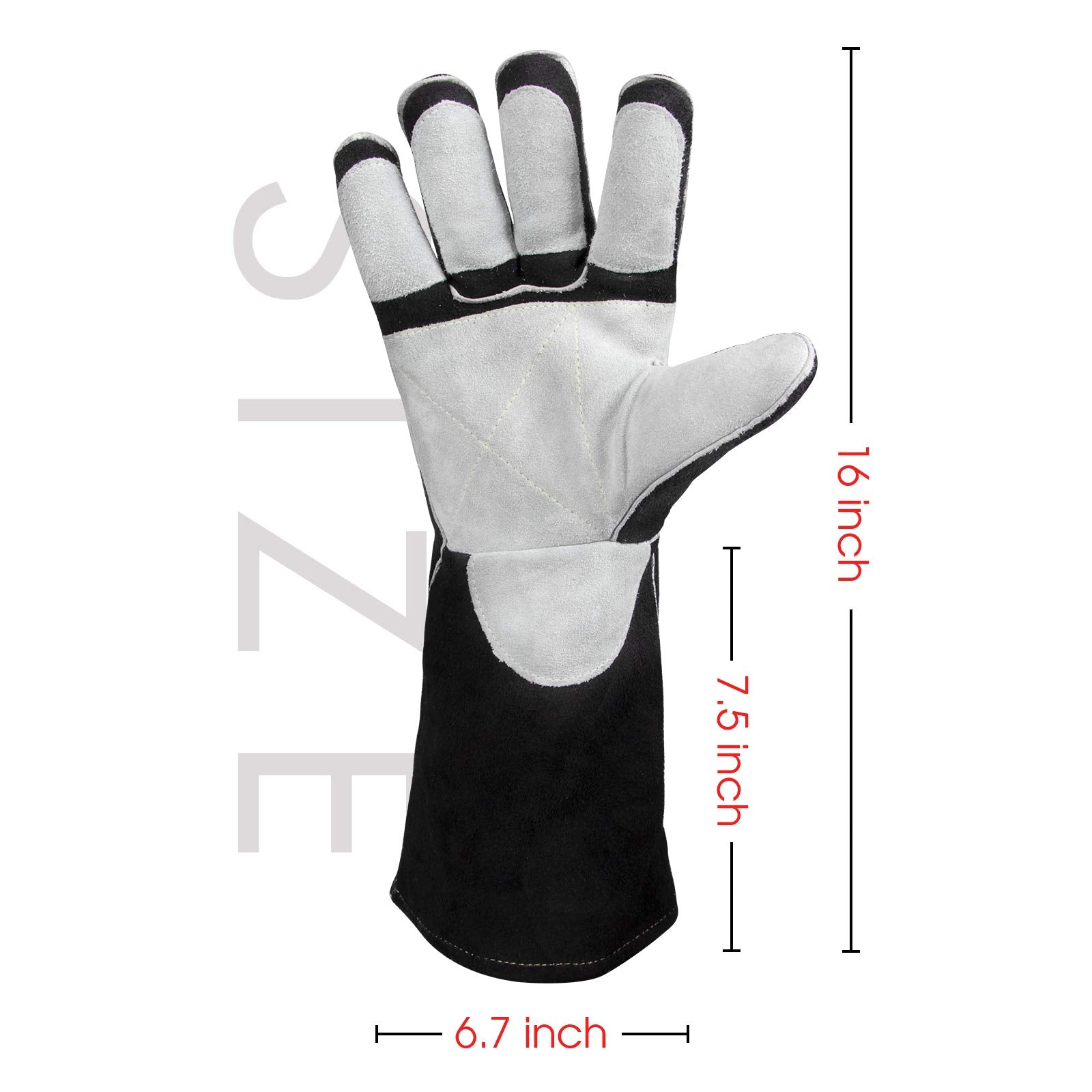 YESWELDER 16 Inches 932℉ Leather Forge MIG Welding Gloves