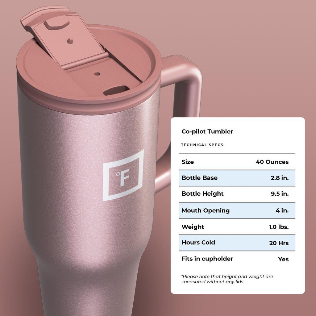 IRON °FLASK 40 oz Co-Pilot Insulated Travel Mug