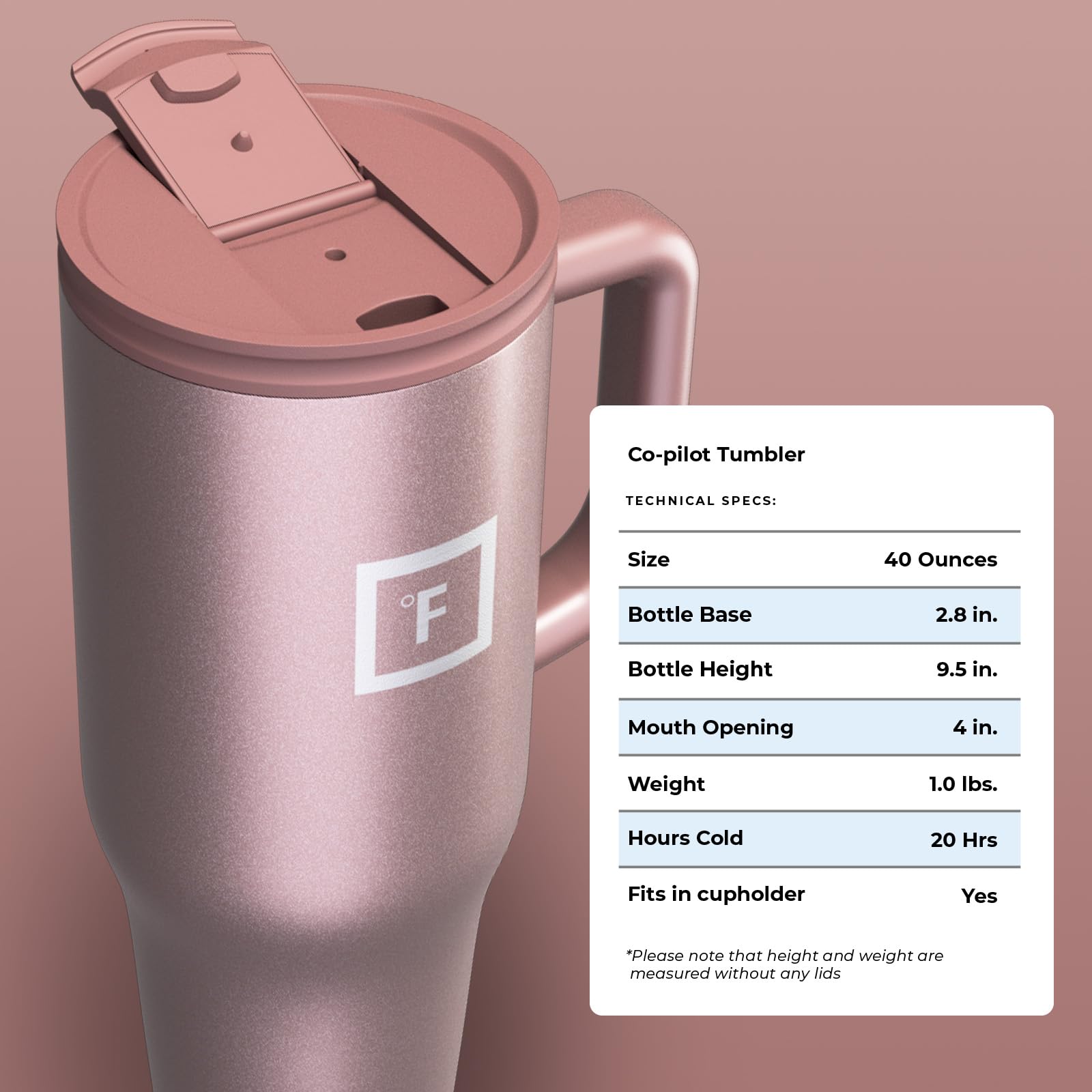 IRON °FLASK 40 oz Co-Pilot Insulated Travel Mug